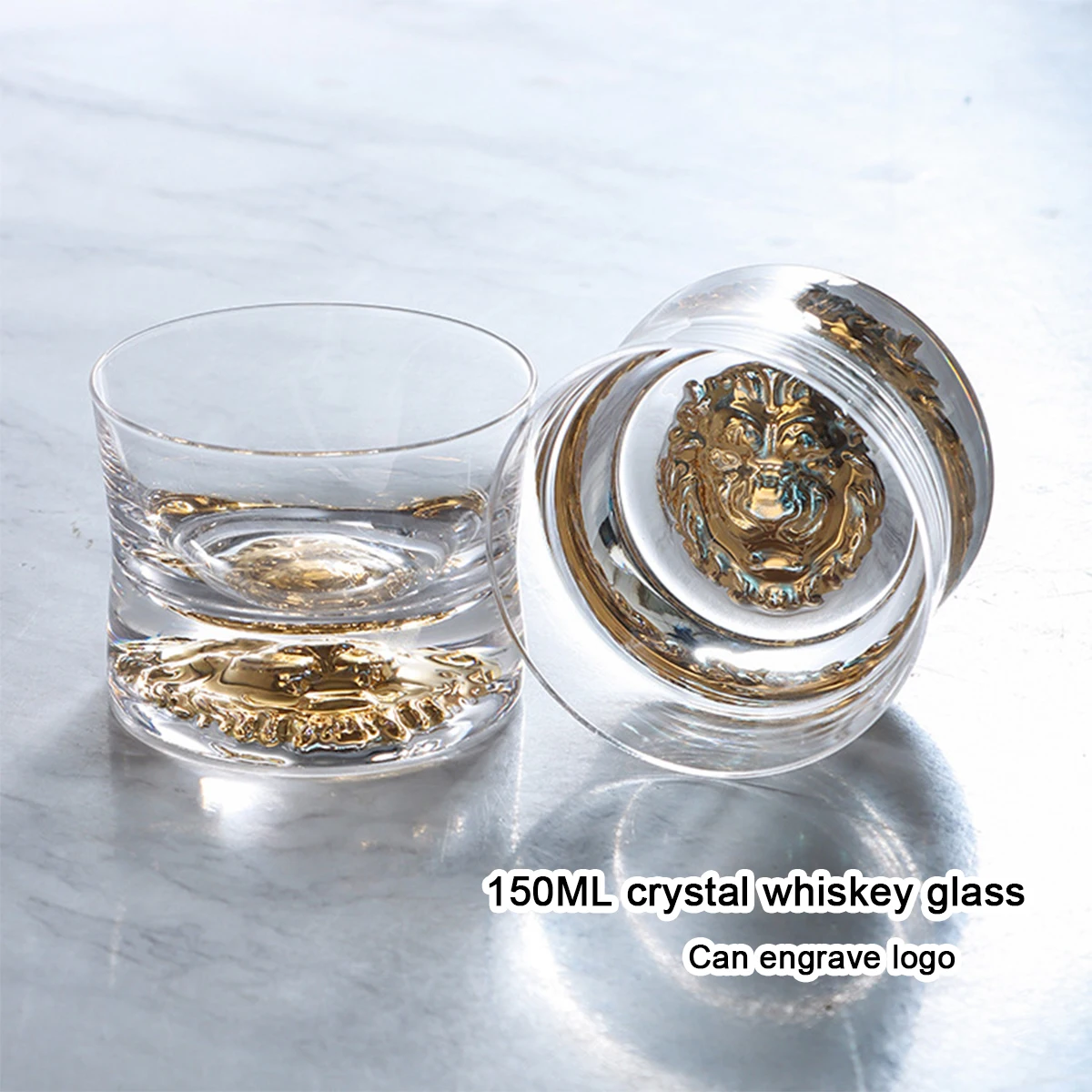 (Can Engrave Logo) 150ML Bar Crystal Whiskey Glass, Home Beer Cup, Water Glass, Red Wine Cup, Beer Glass, Can Match With Giftbox