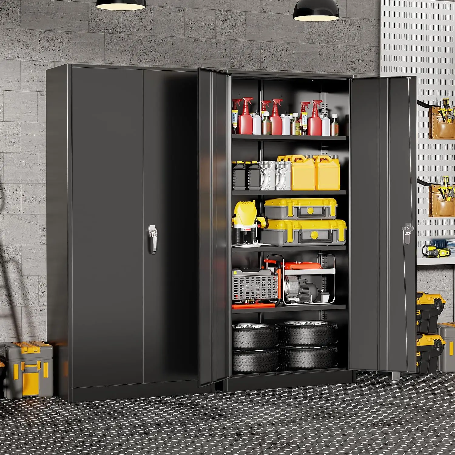 Metal Storage Cabinet with Lock, 71