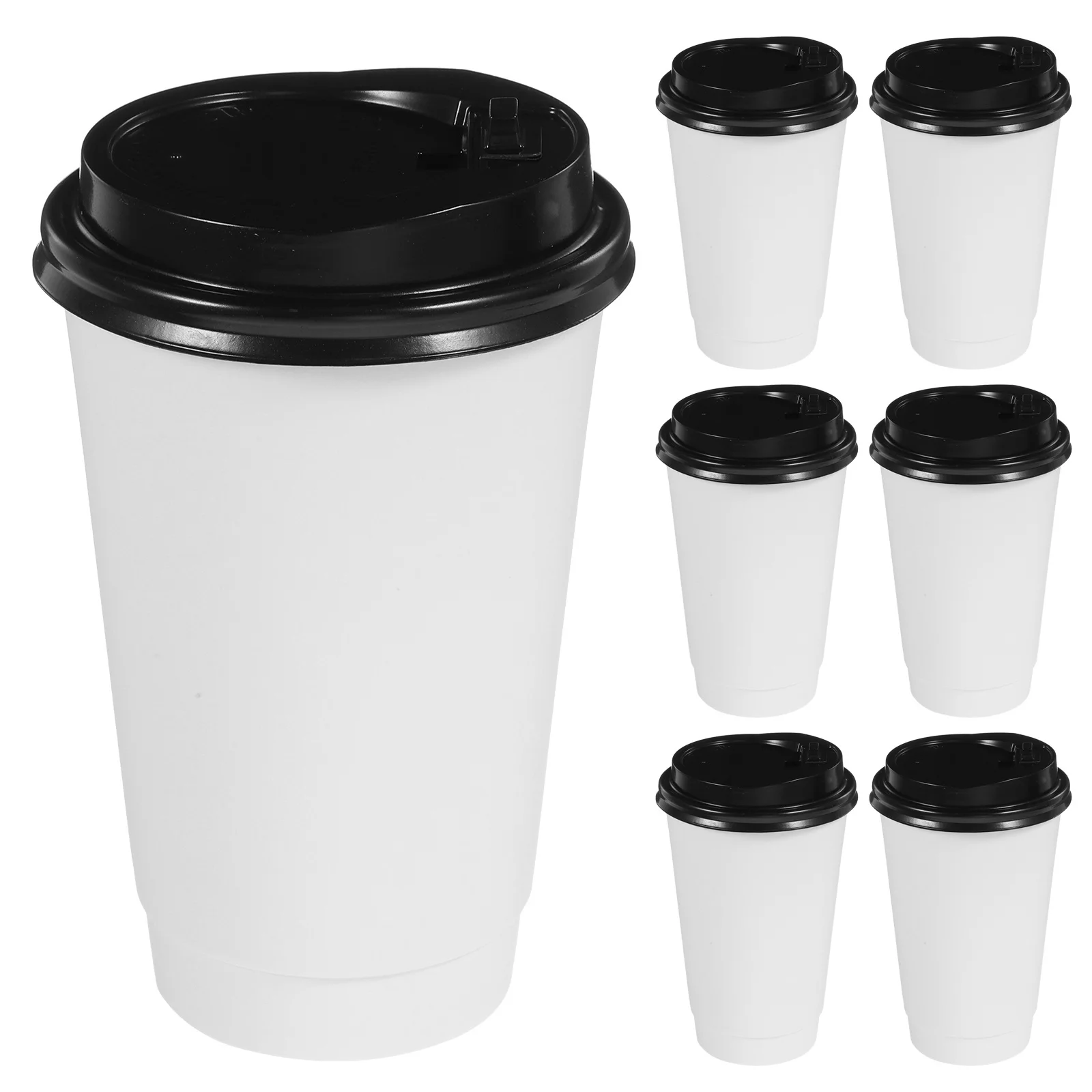 

1Set Thick Paper Coffee Cups Antileak Design Ergonomic Comfortable Hold Hot Cold Drinks Juice Tea Milk Paper Coffee Cups