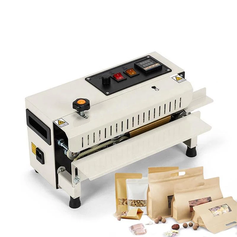 FR-400 110V 220V Automatic Continuous Sealing Machine Horizontal Aluminum Electrothermal Continuous Sealing Process