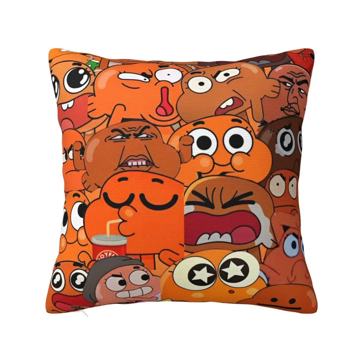 Gumballs Darwin Face Cartoon Pillowcases Living Room Cushion Cover Creative Home Decoration Pillowcase 40*40