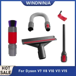 For Dyson V7 V8 V10 V11 V15 Dusting Brush Flexible Extension Hose Soft Bristles Brush Self-cleaning Vacuum Cleaner Accessories