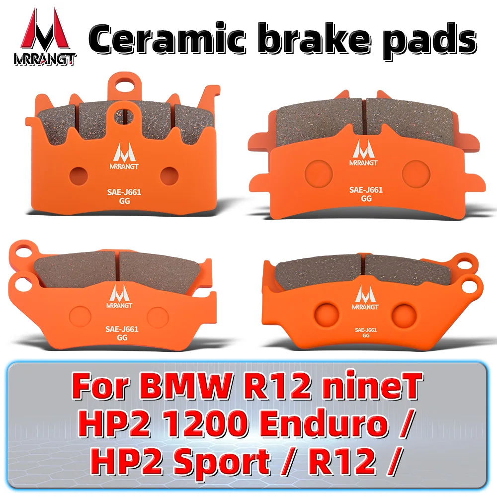 

MRRANGT Motorcycle Low noise Ceramic Front and rear Brake Pads a Set Fit For BMW R12 nineT HP2 1200 Enduro HP2 Sport