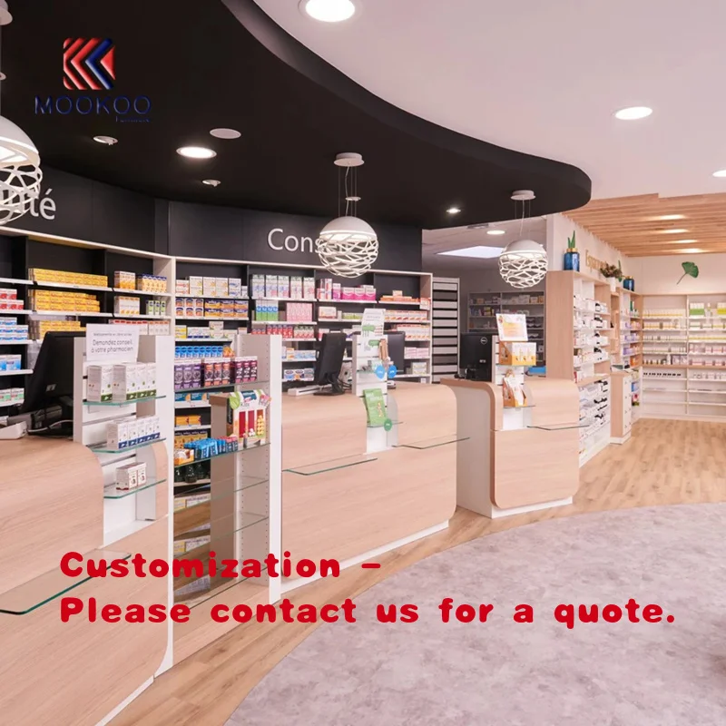 

custom.Simple and Stylish Design Pharmacy Cabinet Sale Drug Store Interior Decoration
