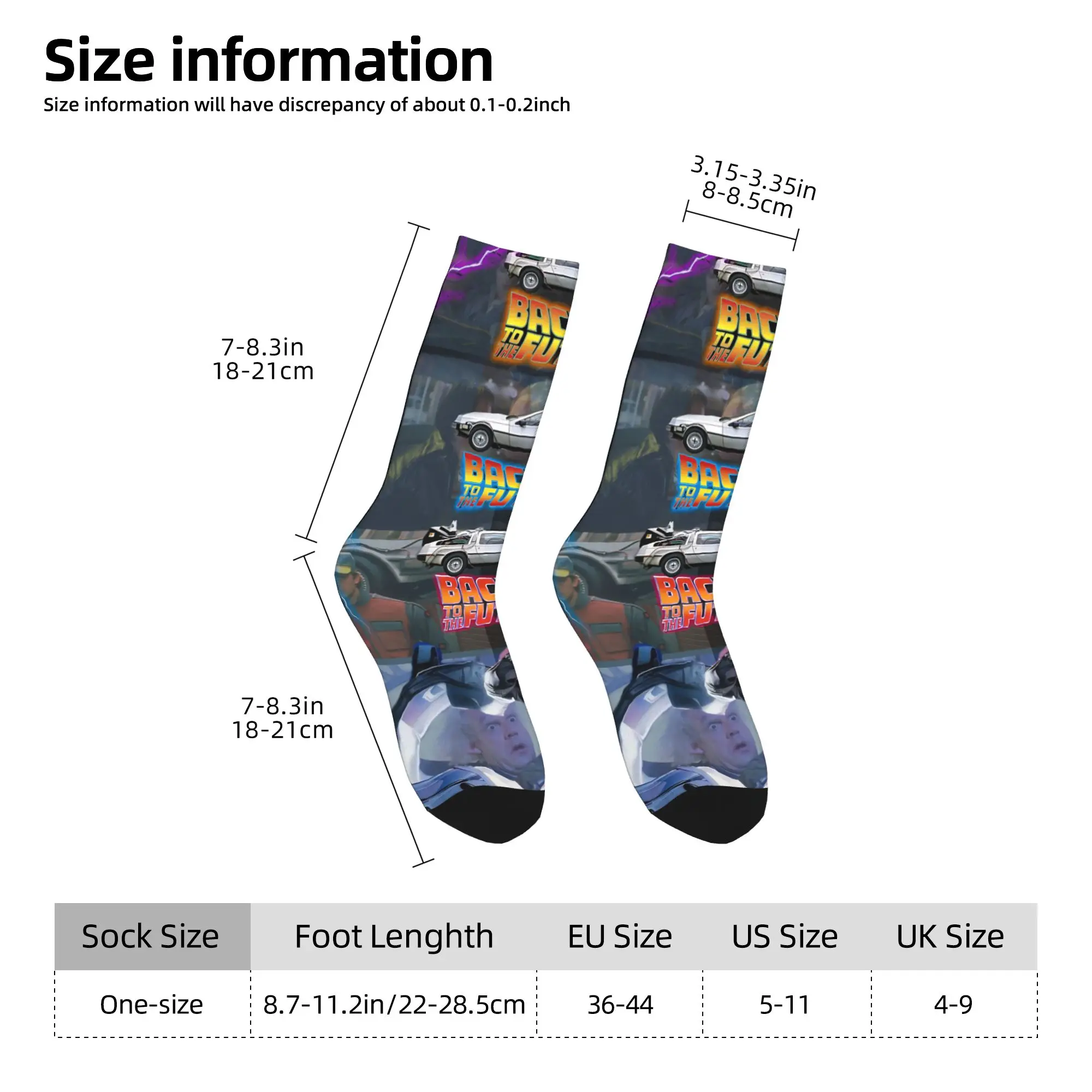 الرجال الجوارب العودة إلى المستقبل جوارب الخريف خمر الجوارب المريحة الرسم الدراجات عدم الانزلاق الجوارب