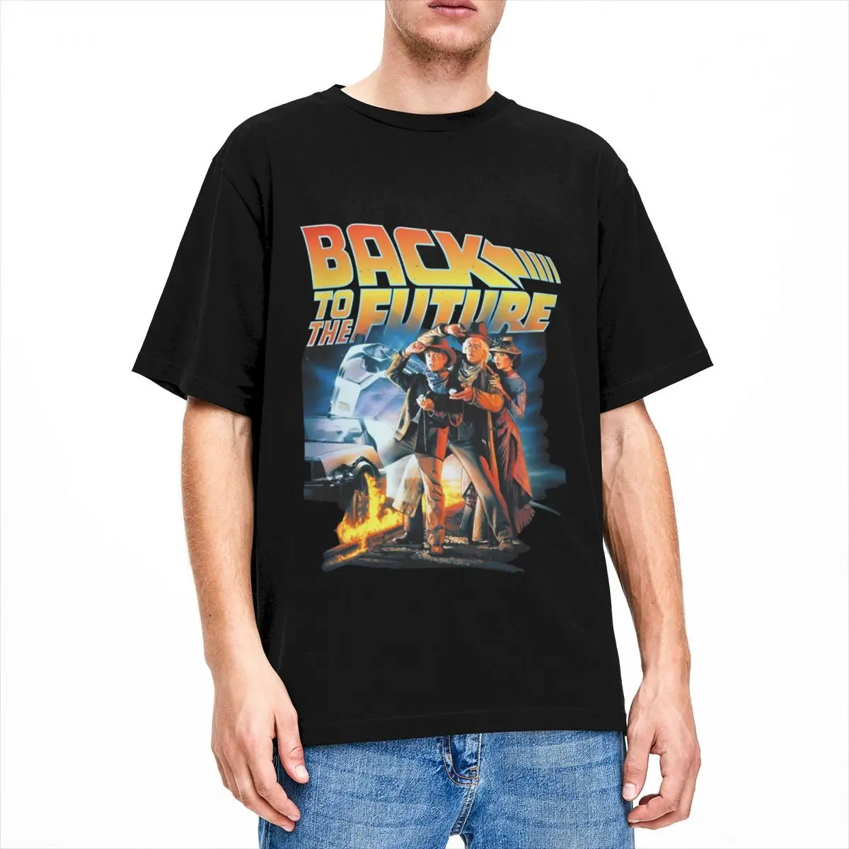 Back To The Future Movie T Shirt American Science T Shirts Short-Sleeved Y2K Fun Tops Summer Cotton O Neck Plus Size Clothing