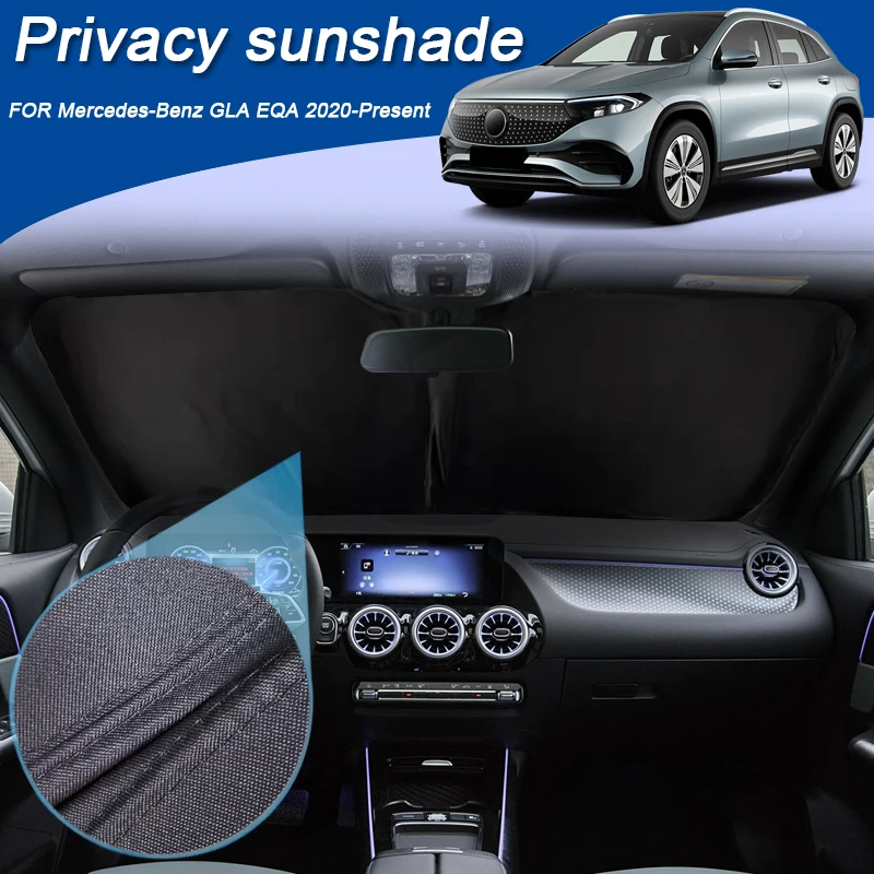 

Car Black Windows Privacy Sunshade For Mercedes-Benz GLA EQA 2020-2026 Auto Anti-UV Heat Insulation Protect Cover Accessories