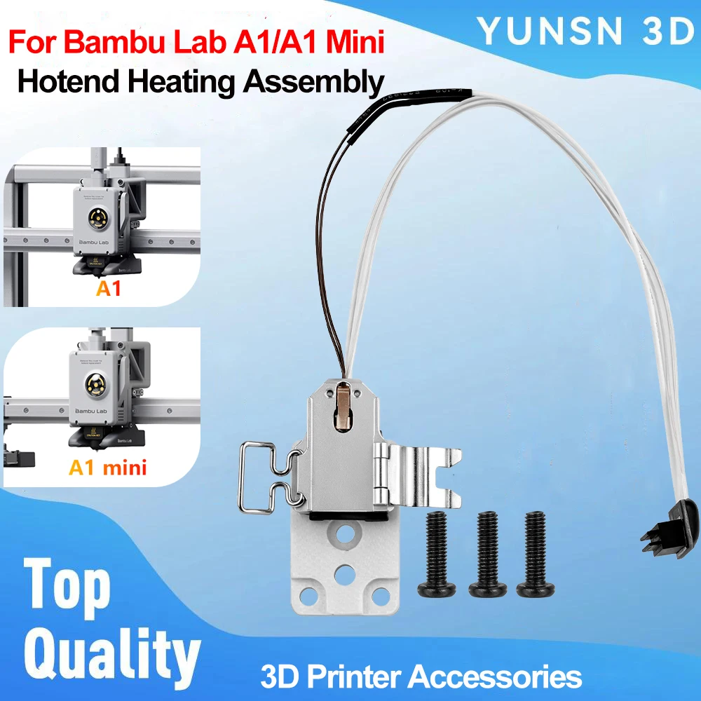 

For Bambu Lab A1/A1 Mini Hotend Heating Assembly Mounting Components With Cable Mount For Bambulab A1 3D Printer Accessories