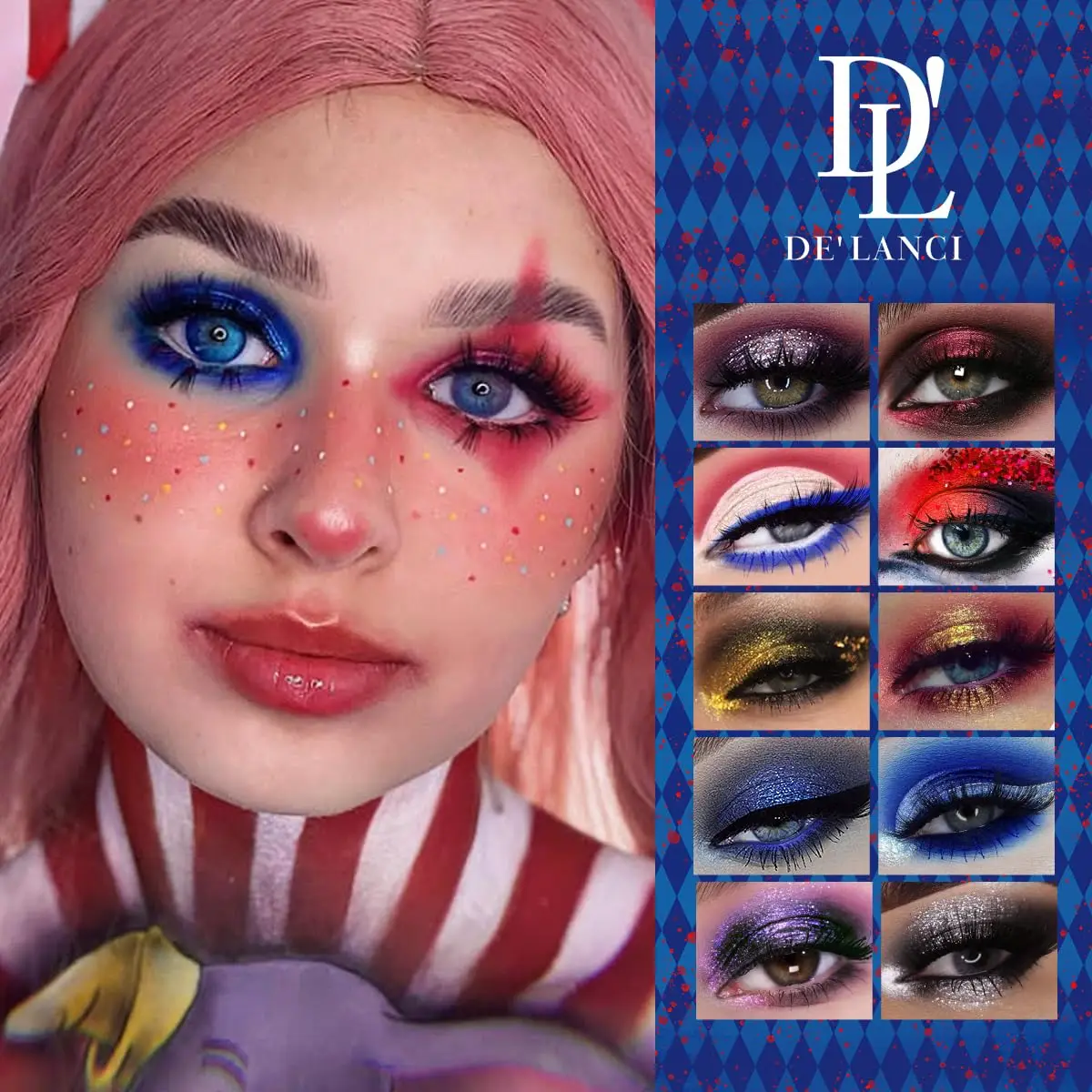 DE'LANCI 12 cores paleta de sombra em pó alto pigmento shimmer metálico gótico esfumaçado sombra de olho flash fino maquiagem duradoura para os olhos