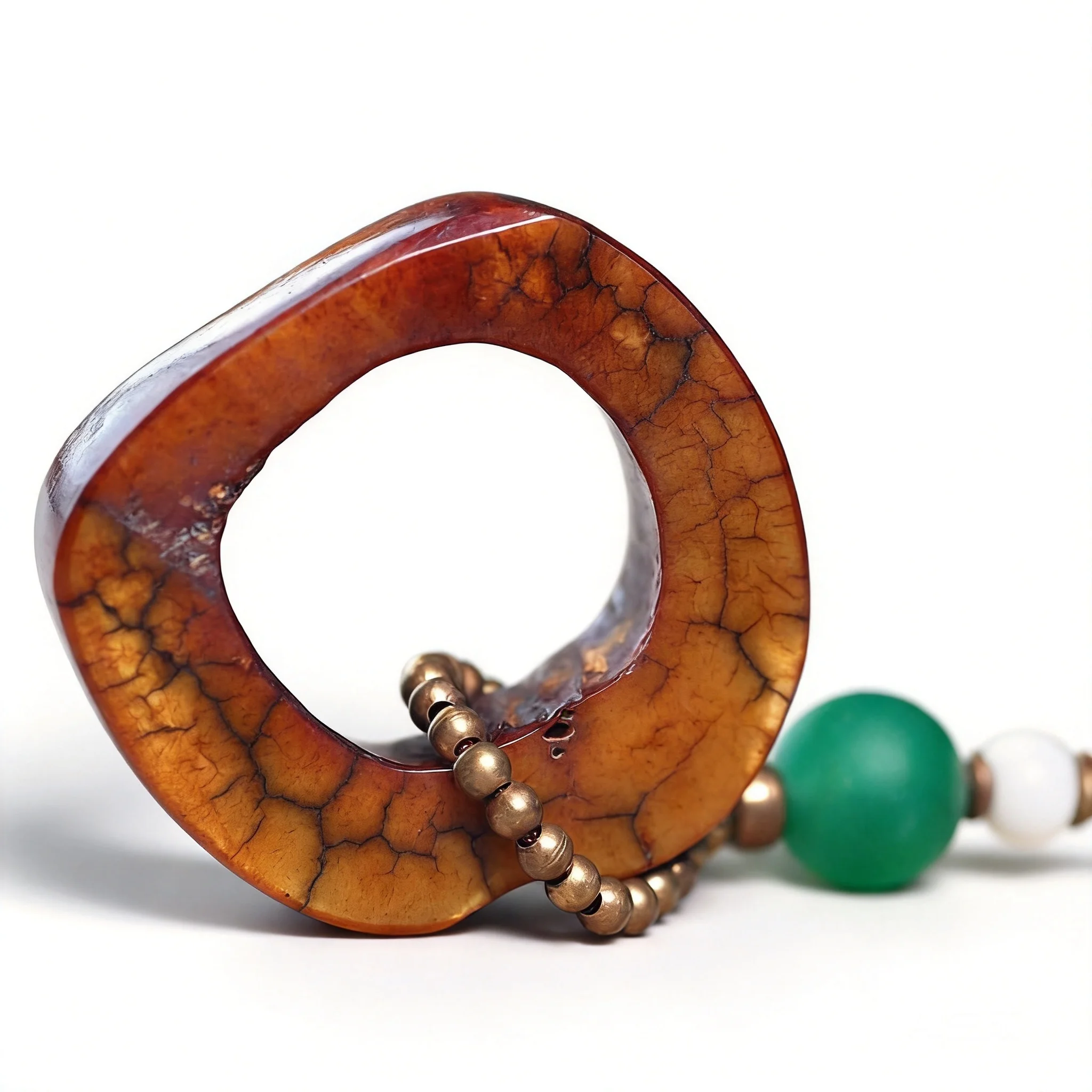 Chinese Traditional Tibetan Style Smoked Bovine Bone Pendant Lucky Blessing Peace Amulet Retro Ethnic Jewelry For Men Bag Hang