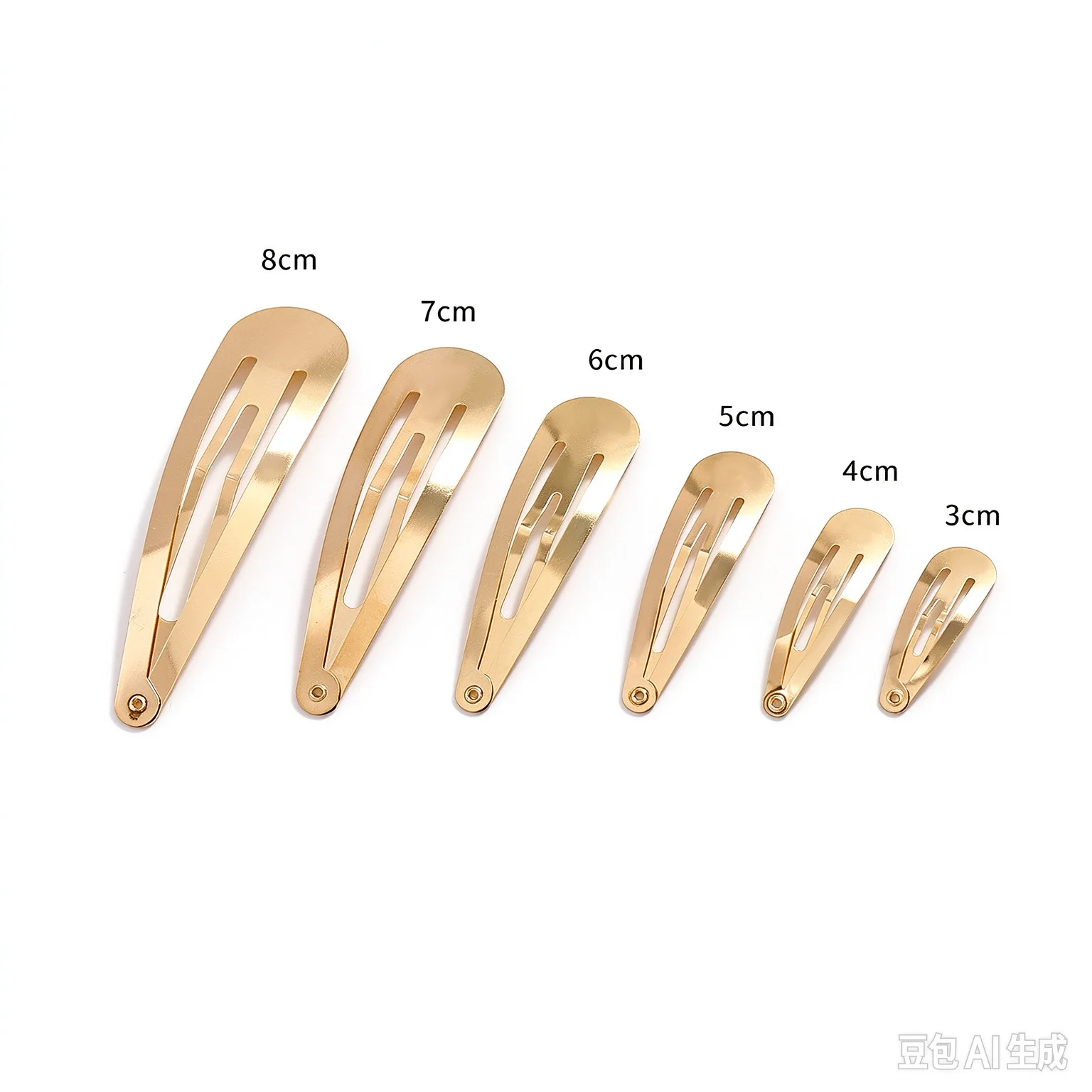 30pcs Iron Metal Hairclip Hair Accessories 3 4 5 6 7 8 cm Headdress Hair Clip Setting Base Making Diy Jewelry Headwear Findings