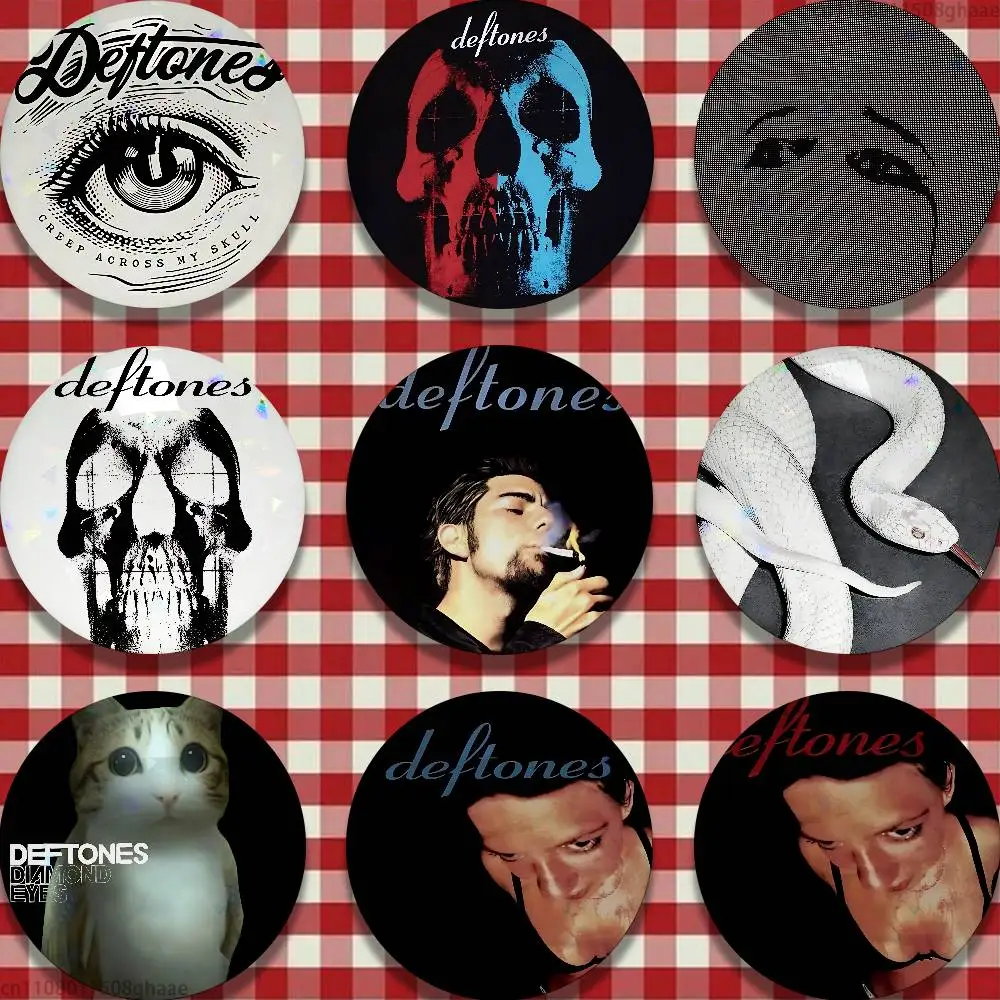 White Pony Around The Fur Ohms Deftones  58mm Badge Brooches on Backpack Clothes Handmade Round Enamel Pins for Jewelry