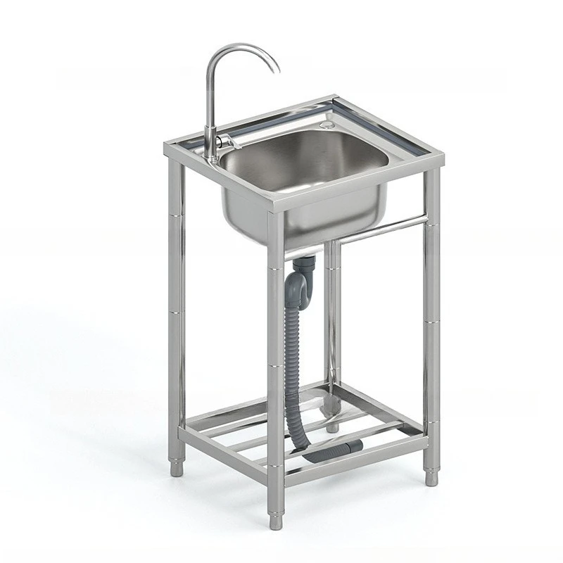 Export stainless steel sink with bracket Washbasin washbasin sink floor stand for household use