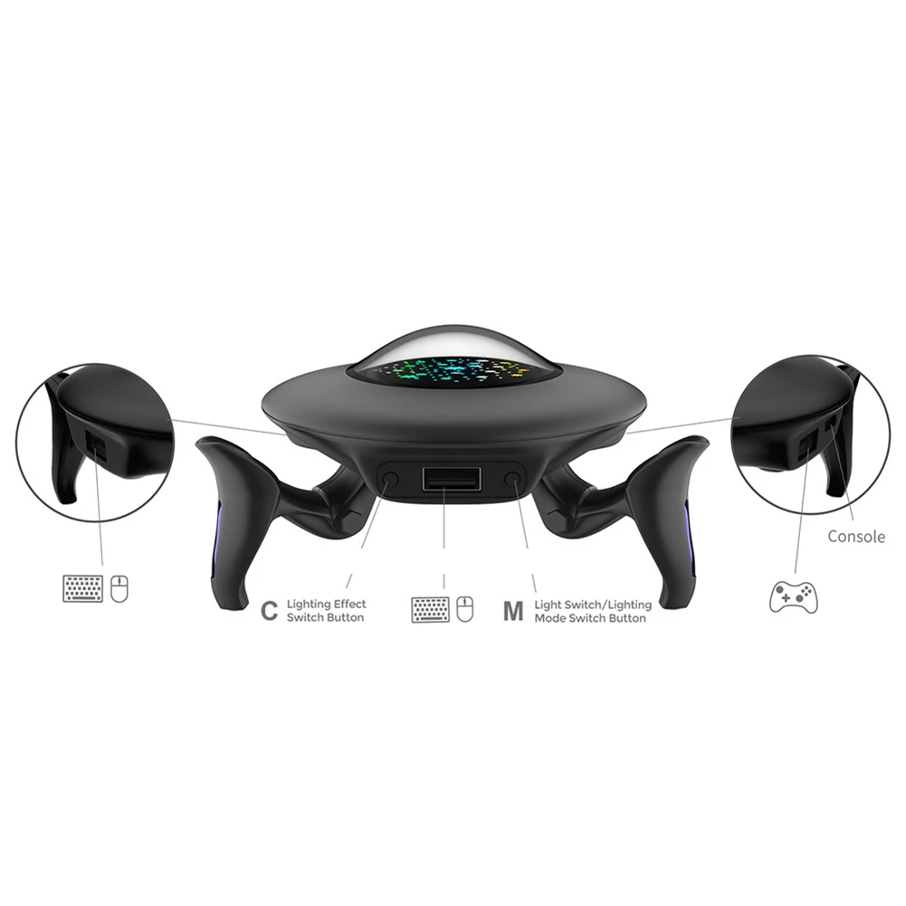 RGB-equipped Keyboard And Mouse Converter For Nintendo Switch 2 For PS4 For Xbox Series X S And PC Game Consoles