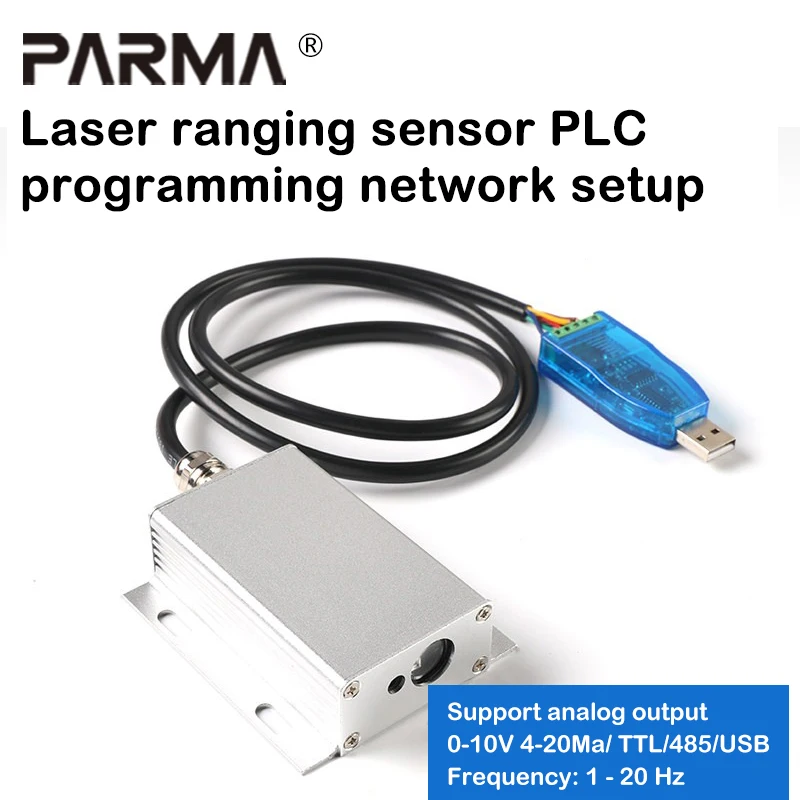 Laser ranging sensor industrial module with high precision TTL/485/RTU 4-20ma 0-10V analog output capabilities
