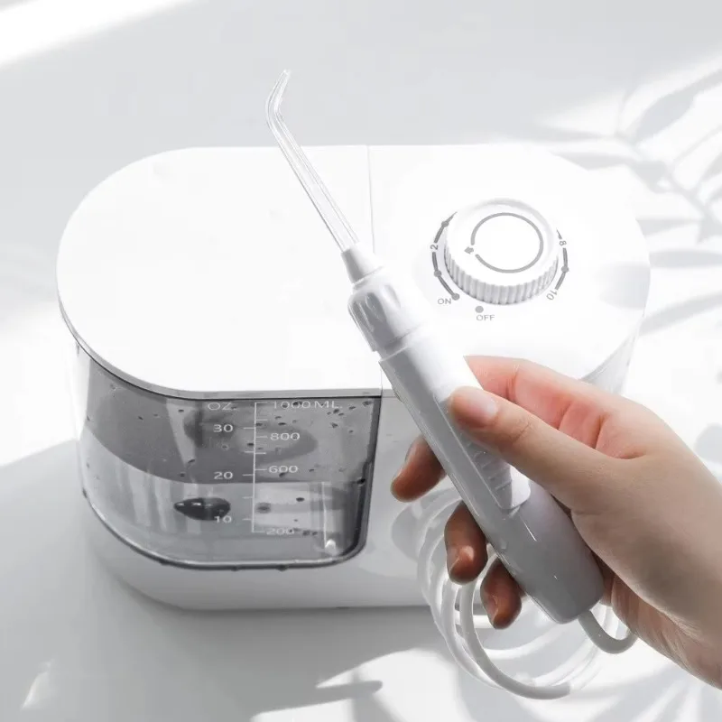 Cordless Rechargeable 1000ml Water Tank Oral Dental Rinse 10 Mode 6 Jet Tip LCD Dental Oral Water Jet Household
