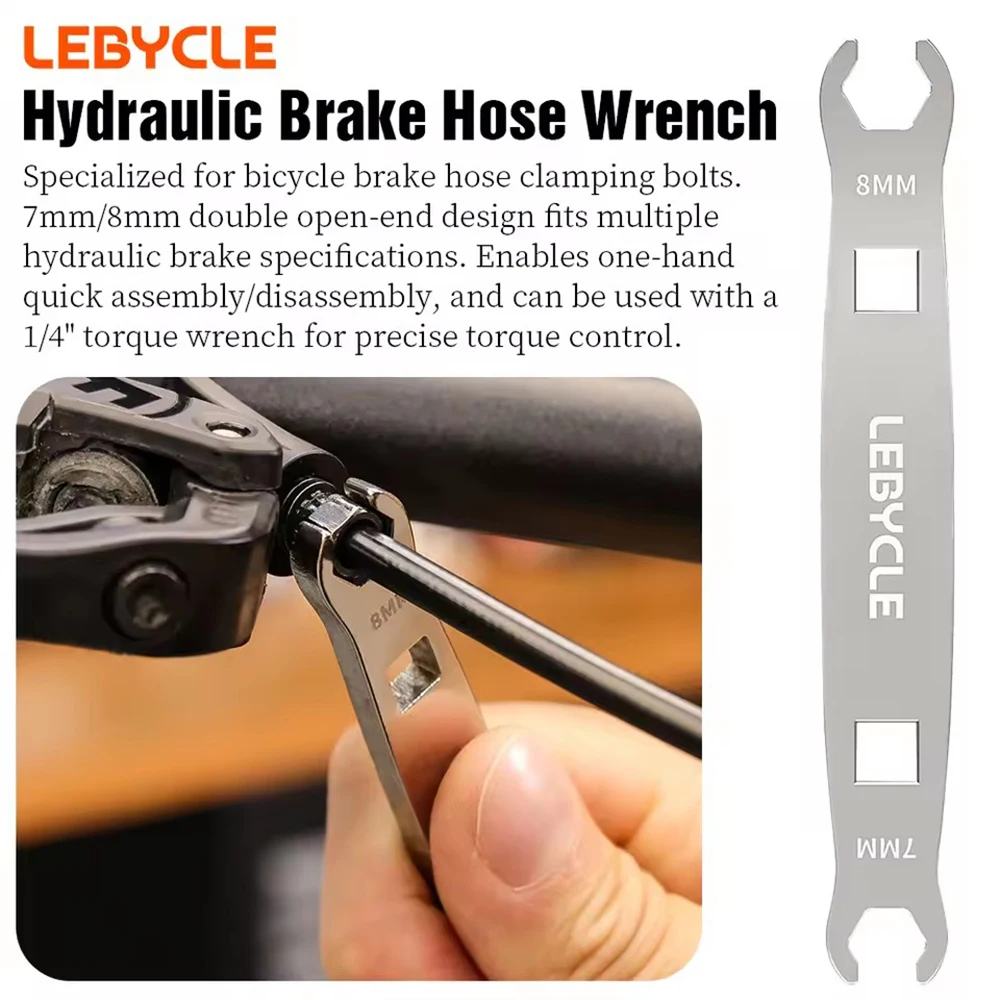 MTB Road Bicycle Oil Pipe Torque Wrench Oil Brake 7-8MM Open Pipe Locking Screw Wrench Bike Brake Locking Repair Tool