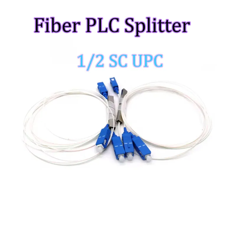 

Fiber Optic PLC Splitter SC 1x2 Mini Type Steel Tube 0.9mm Fiber Opitc Splitter SC/UPC Connector