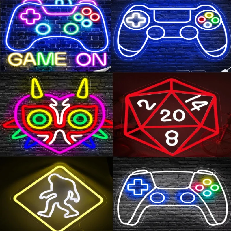 

Gaming Neon Sign Gamepad Shaped LED Neon Sign for Gamer Room Decor, for Boys Room Wall Decor, USB Powered Gamer Gifts for Teens
