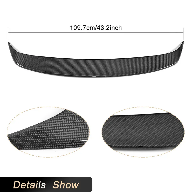 Carbon Fiber Rear Roof Spoiler Wings for Mercedes Benz C Class S205 Wagon Base Sport 2015-2018 Not for AMG Car Rear Spoiler FRP