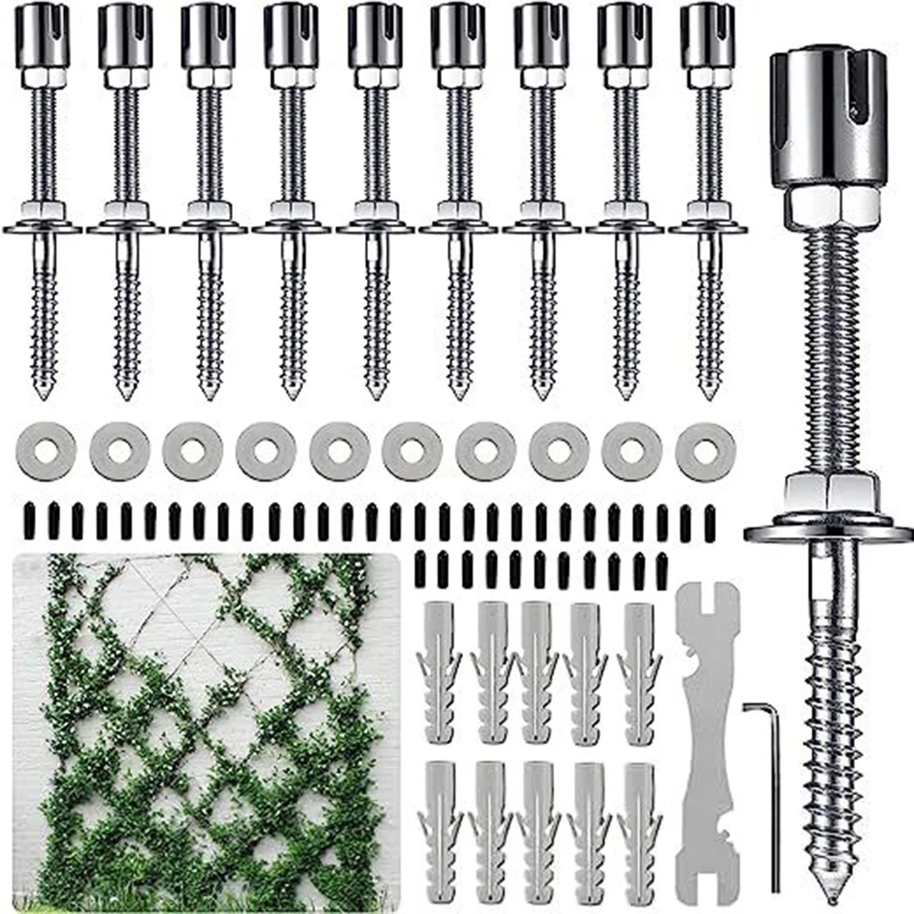 

Premium Stainless Steel Wall Trellis Kit Rustproof Climbing Plant Trellis Set Easy Installation Improved Air Circulation