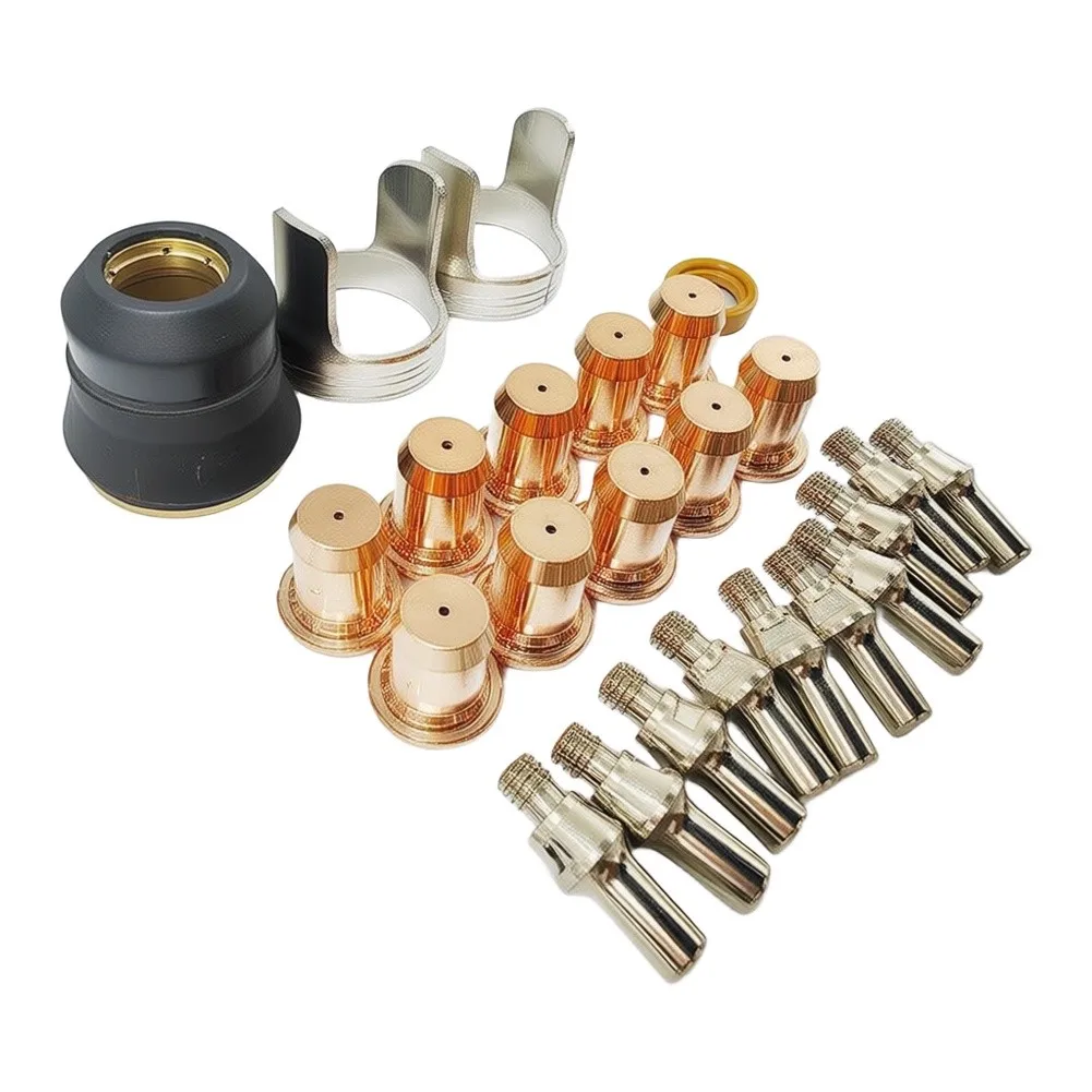 set-di-24-consumabili-per-torcia-al-plasma-compatibili-pt60-progettati-con-precisione-per-prestazioni-di-taglio-stabili-e-uniformi