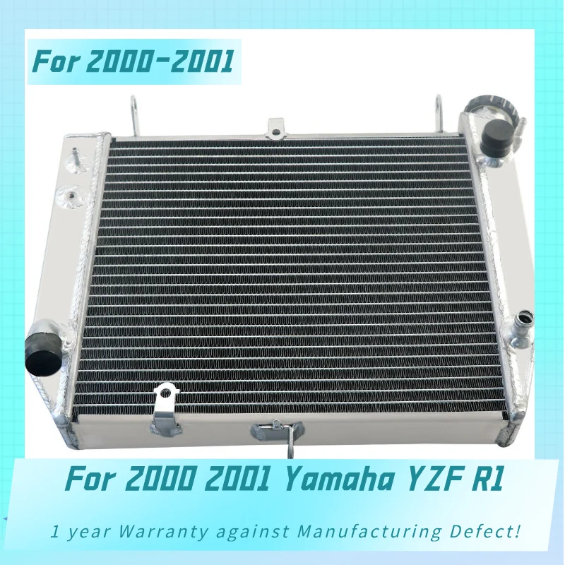 2 Rows  of Aluminum Radiator Cooler Cooling Coolant For 2000 2001 Yamaha YZF R1