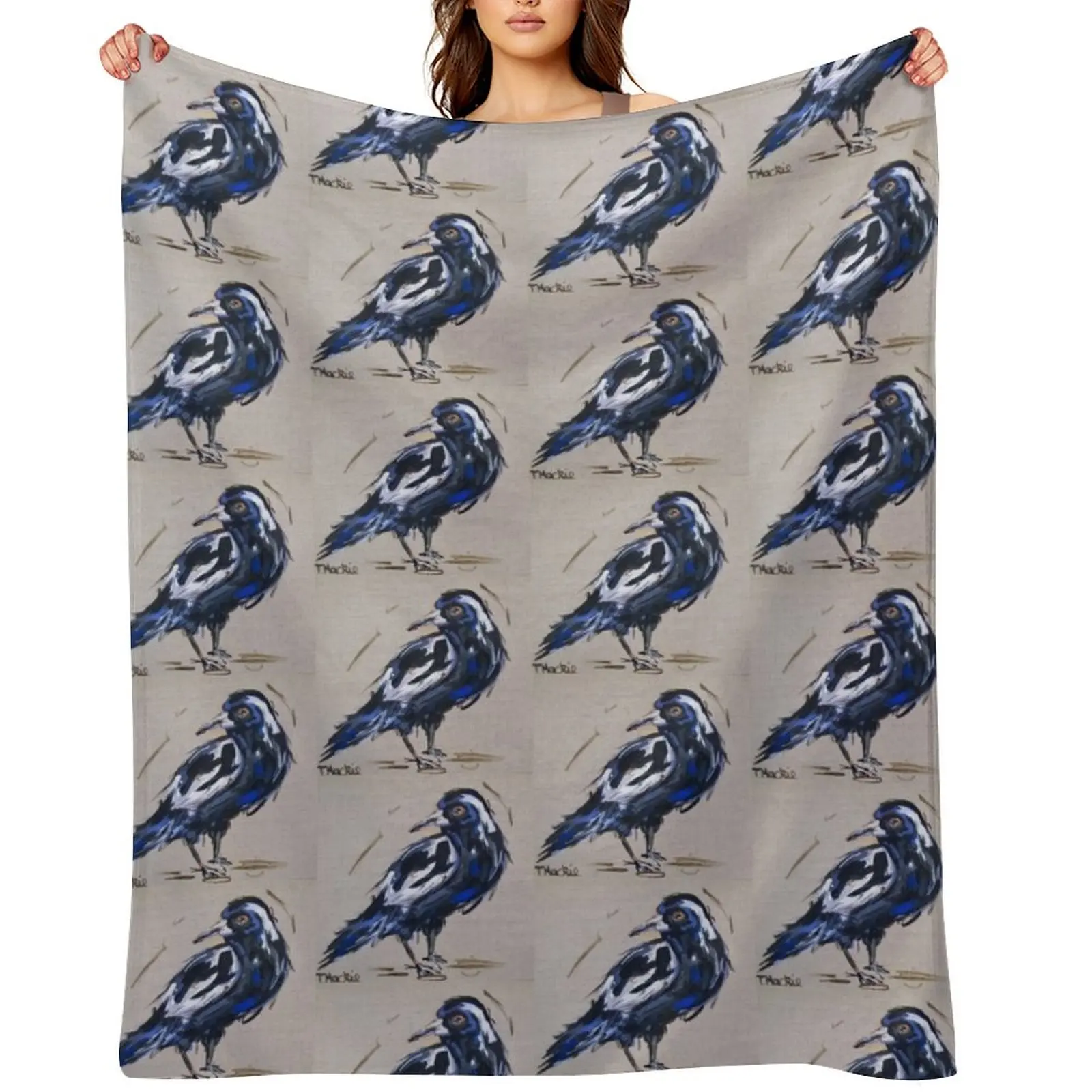 

Blue Steel Throw Blanket Soft Plaid anime warm winter Picnic Blankets