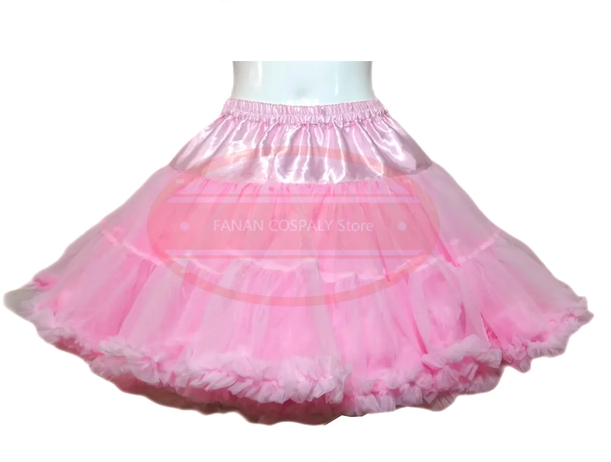 Hot Selling Princess Pink Satin Lace Petticoat Role-playing Sissy Dress Maid Petticoat Can Be Customized In Multiple Colors