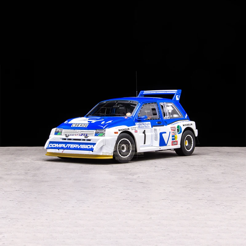 Diecast 1:18 Scale MG Metro 6R4 WRC 1986 # 1 Rally car Simulation Alloy Car Model Static Display Collectible Toy Gift Souvenir