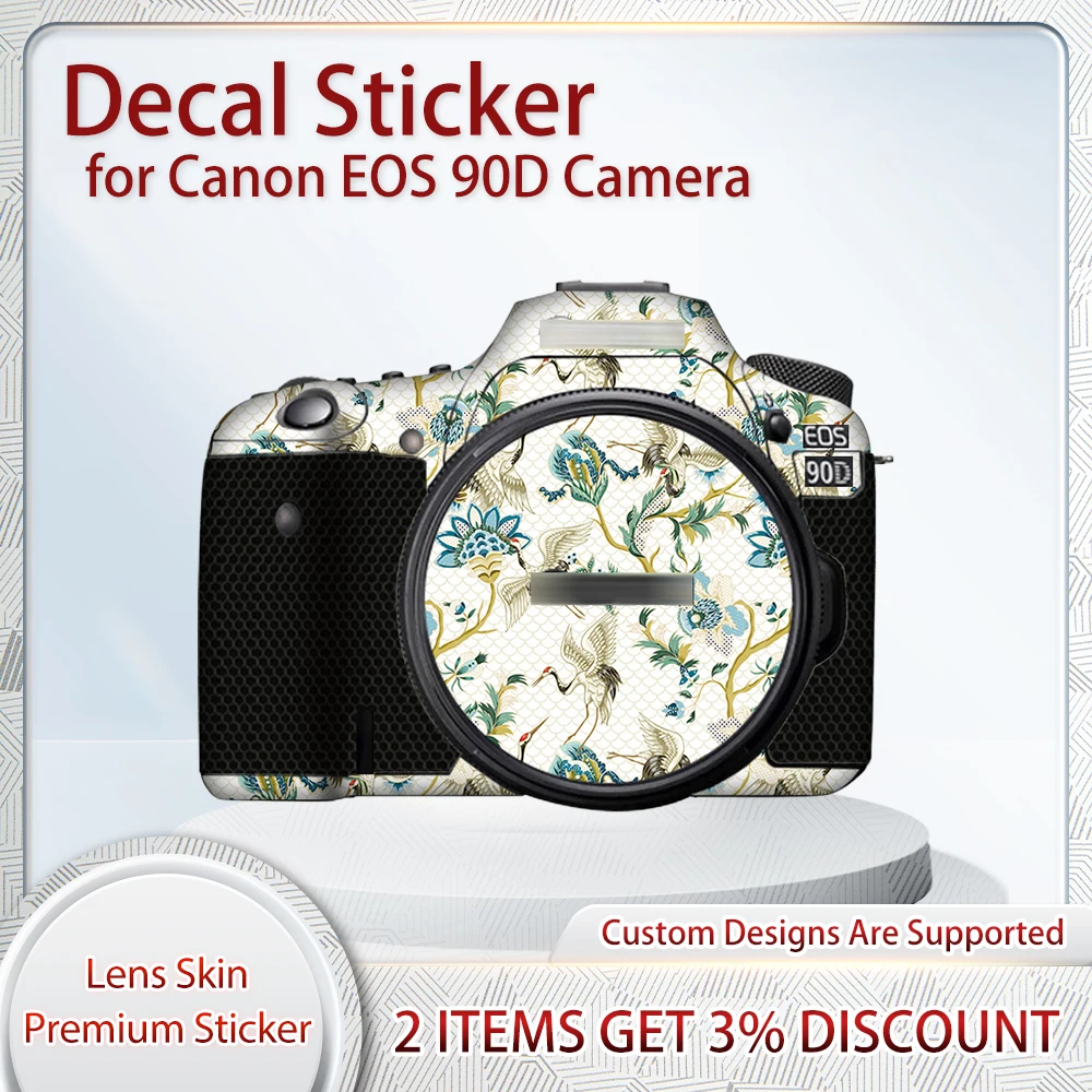 Vinilo Adhesivo Protector 90D para Cámara Canon EOS 90D, Cubierta Decorativa para Cámara, Accesorios para Cámara