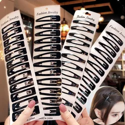 12Pcs/Set Black Hair Clip Woman Hair Barrettes Metal BB Clips Hairpins Headwear Small Pins Beauty Hairgrips Styling Accessories