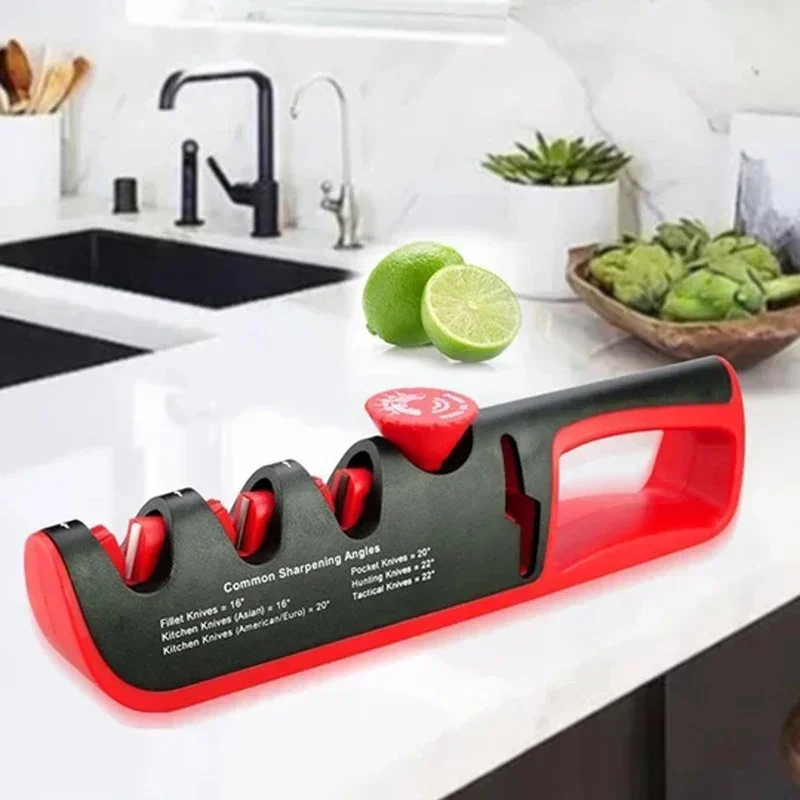 

Kitchen knife sharpener multifunction sharpening system Scissors 4 in 1 Adjust Angle sharpeners knives grinding kitchen tool