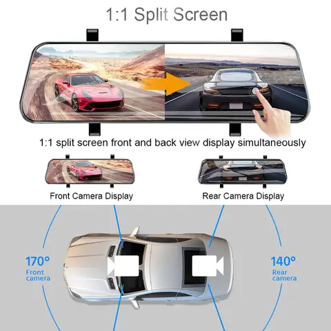 10 best sales rearview mirror dual channel recorder - №10