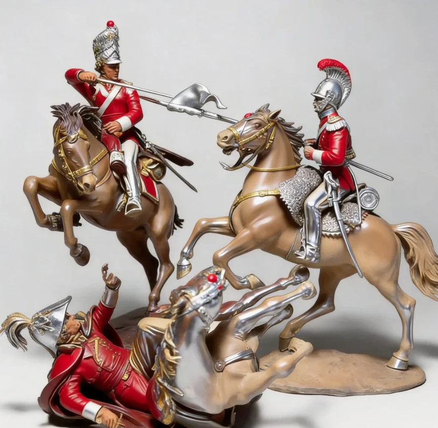 

1/32 Resin model kits Napoleon era cavalry colorless and self-assembled A-2242