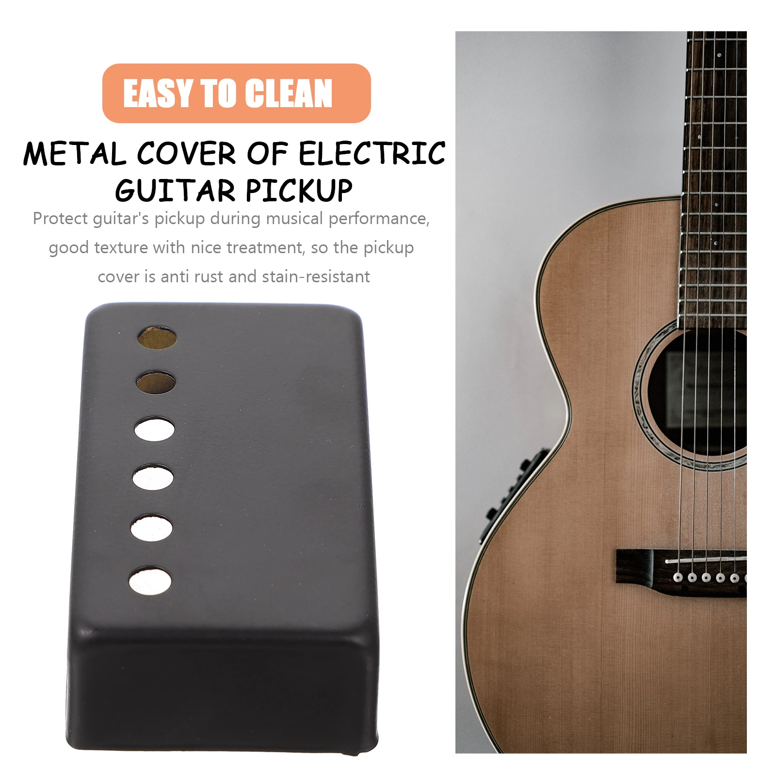 

2 Pcs Pickup Cover Guitar Accessories Durable Electric Covers Wearable Copper Protective for Protector Sturdy