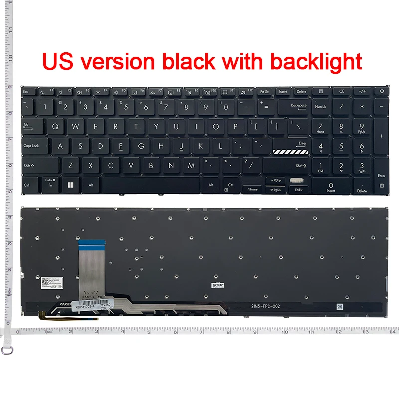 Imagem -02 - Teclado do Portátil com sem Retroiluminação para Asus Vivobook 17 X1702 X1702z X1702za X1703 X1703za