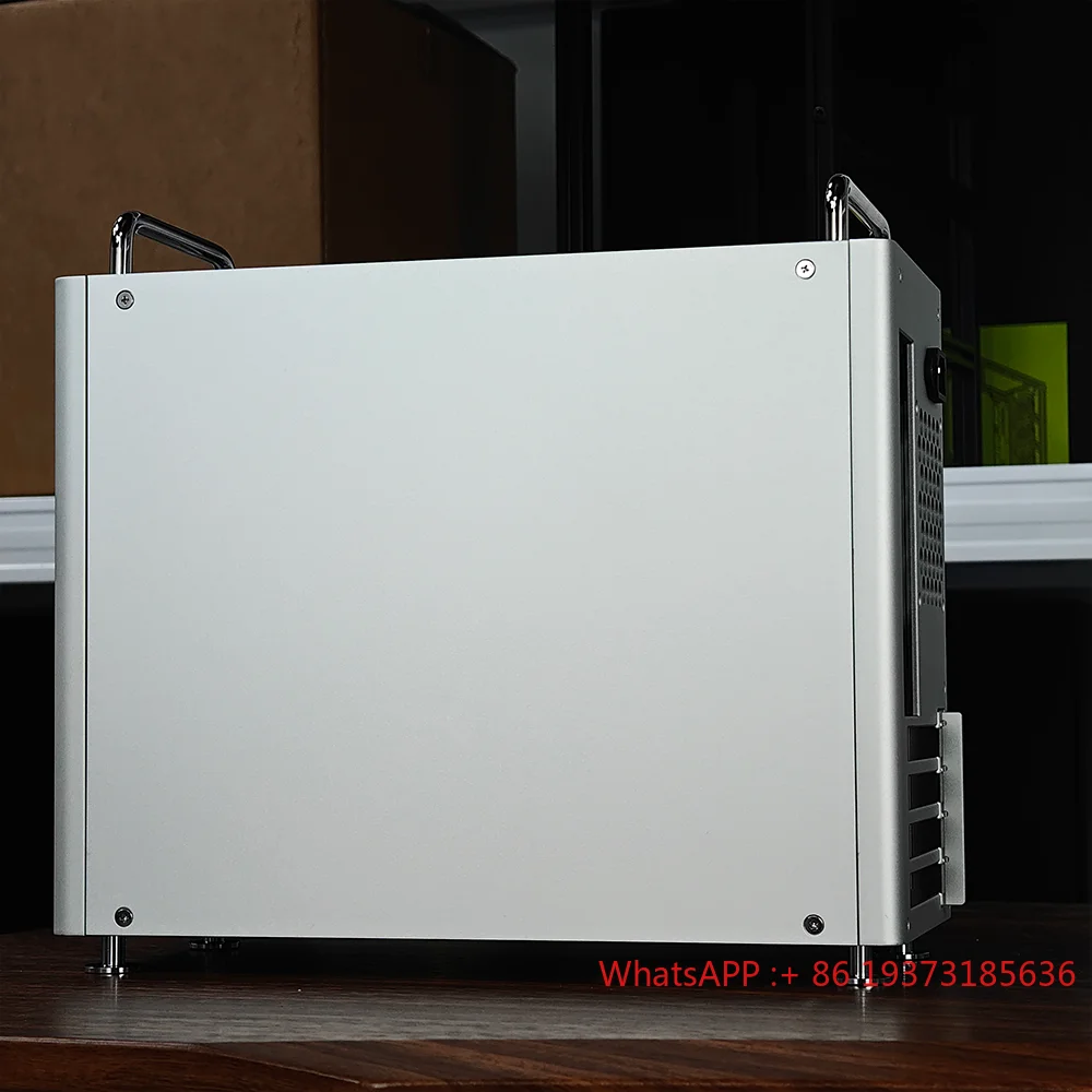 حافظة كمبيوتر صغيرة من سبائك الألومنيوم ITX متوسطة البرج جاهزة مع صواني CD Rook HDD بمنفذ USB أمامي للألعاب وIFans #4