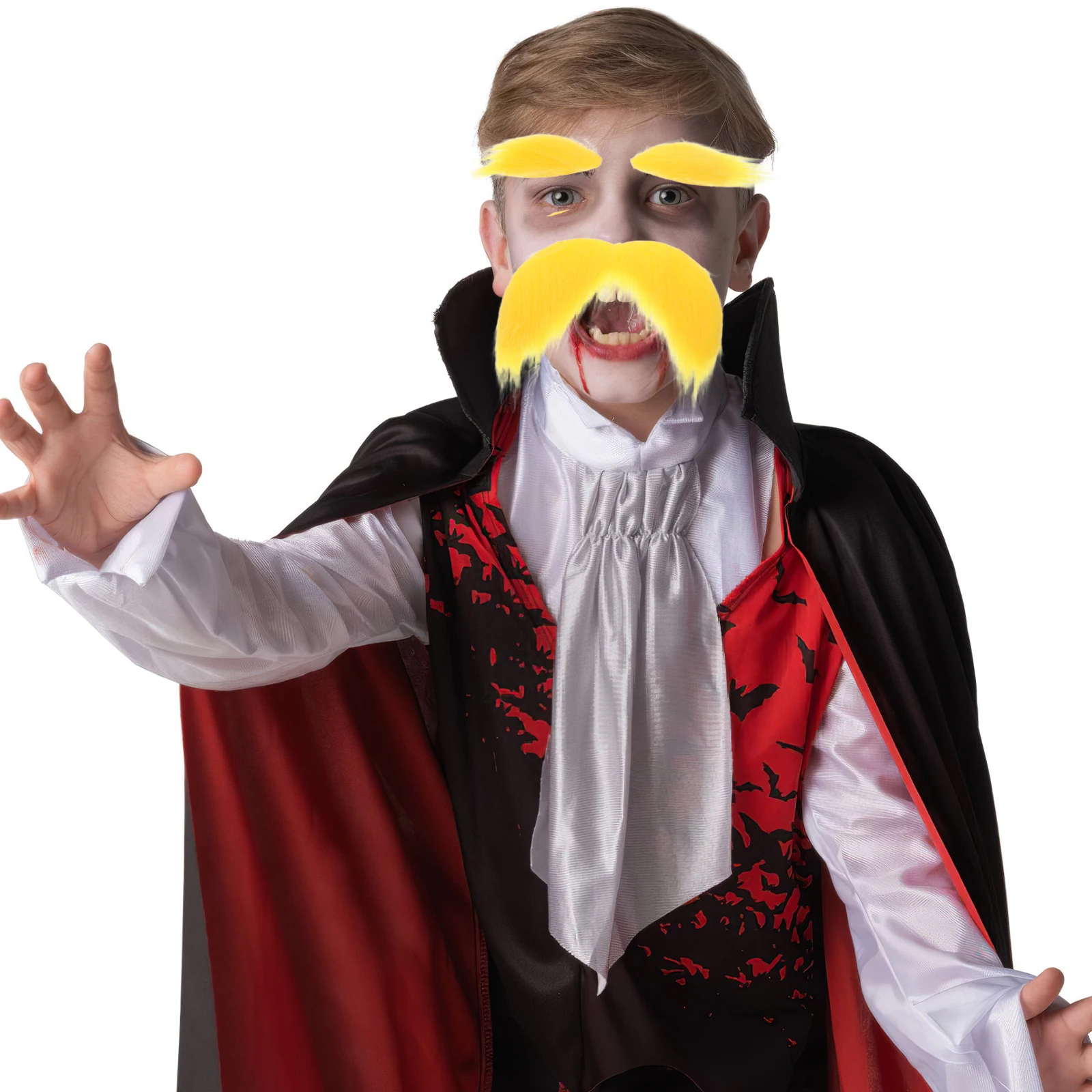 

5 Sets Halloween Fake Beard Cosplay Kit Costume Facial Hair for Men Beards Funny Bushy Eyebrows Fiber Props Elder