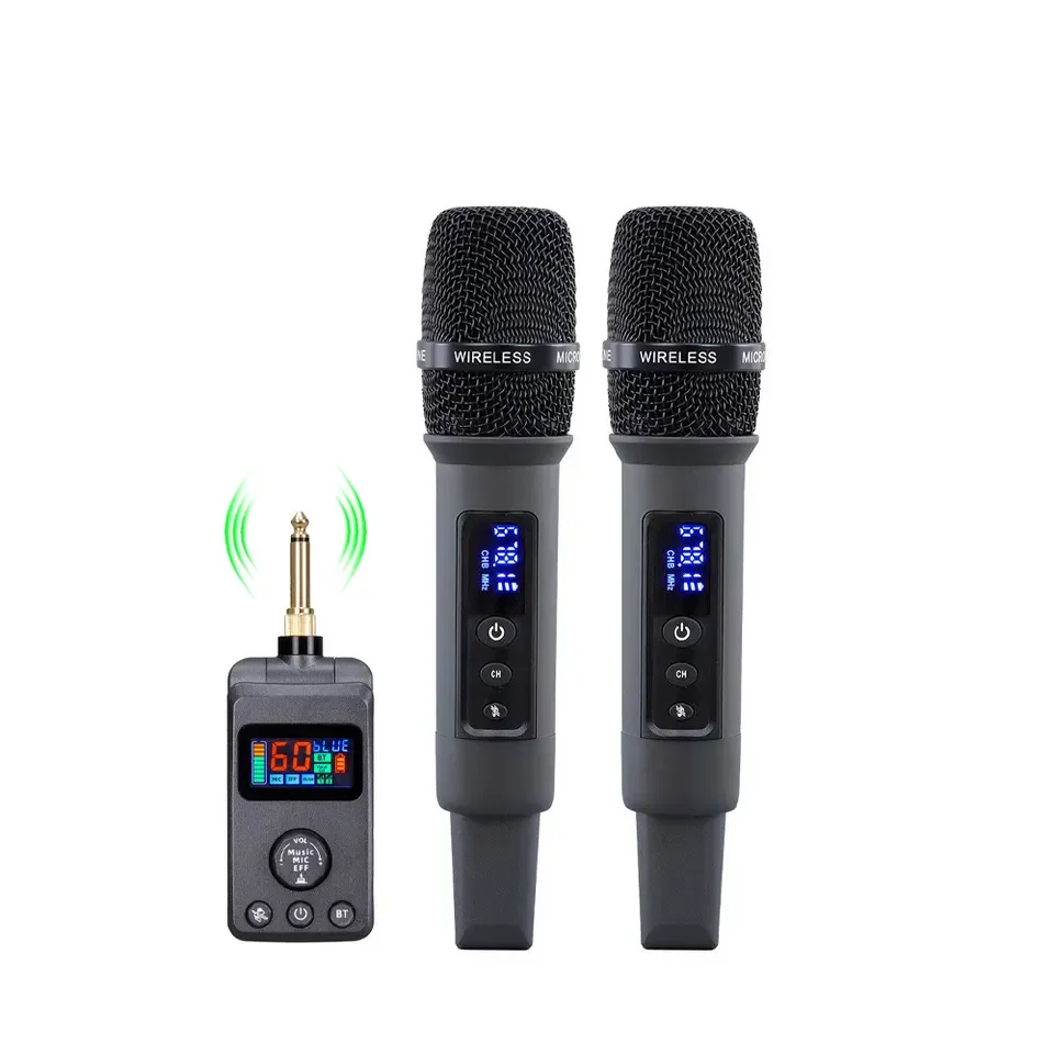 

Hot Selling Wireless Microphone Anti-Howling Effect AUX BT Recharging DSP Echo Cancellation-Microphone Adjusted For Optimal