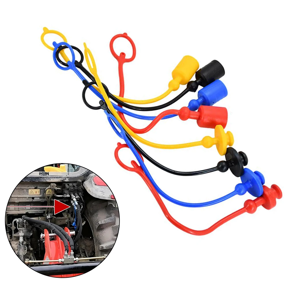 2Set 1/2 Hydraulic Quick Disconnect Fitting Dust Cap For ISO-A Hydraulic Coupler Hydraulic Quick-Connector Coupling Dust Cover
