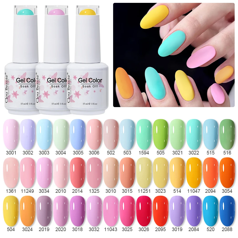 Clou Beaute, 15ml, capa Base superior, esmalte de uñas en Gel, Vernis, Gel UV semipermanente, arte de uñas, Gel para manicura, productos para uñas, pegamento