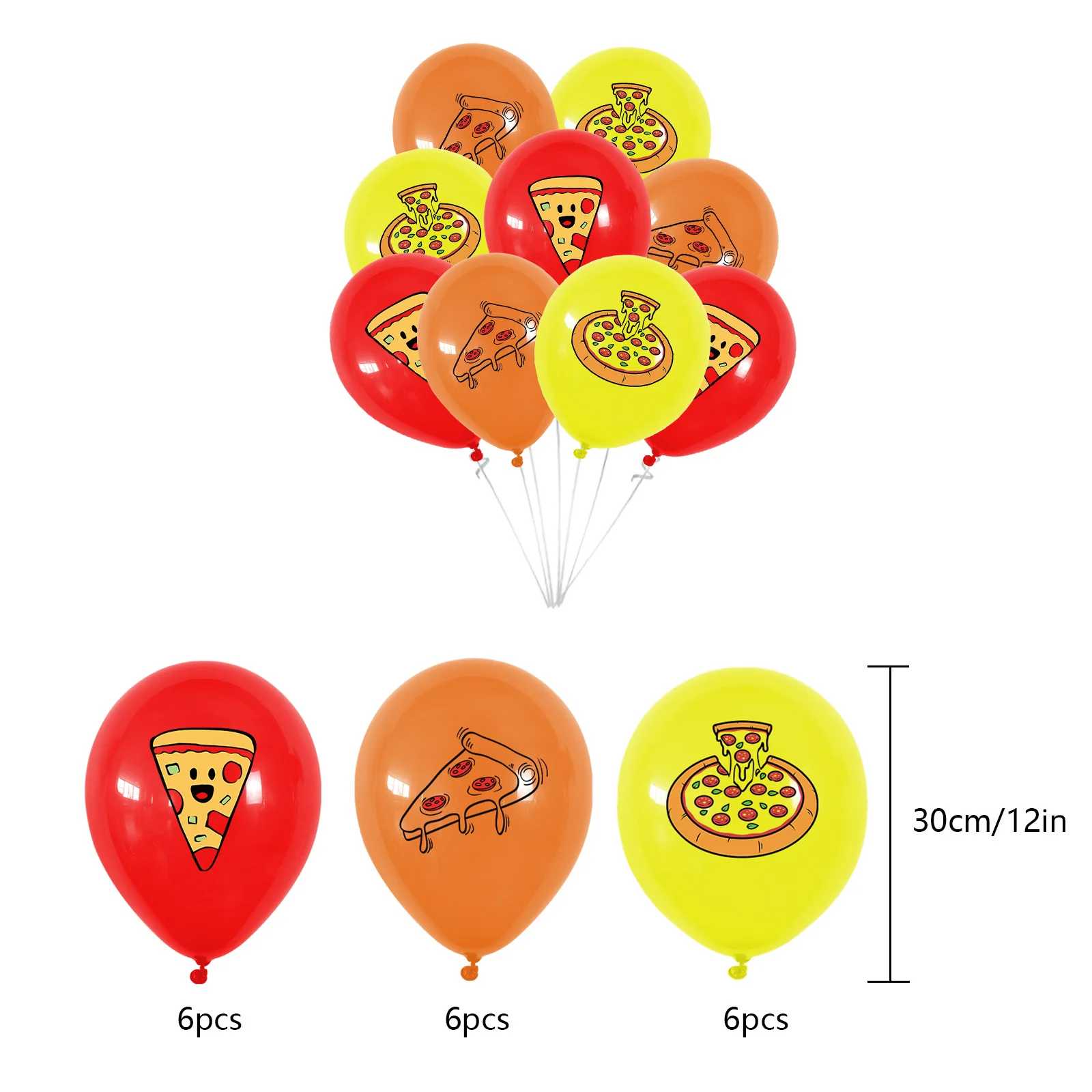 Pizza Themed Birthday Decorations Pizza Banner Garland Cake Toppers and Balloons Set for Boys Girls Birthday Party Supplies