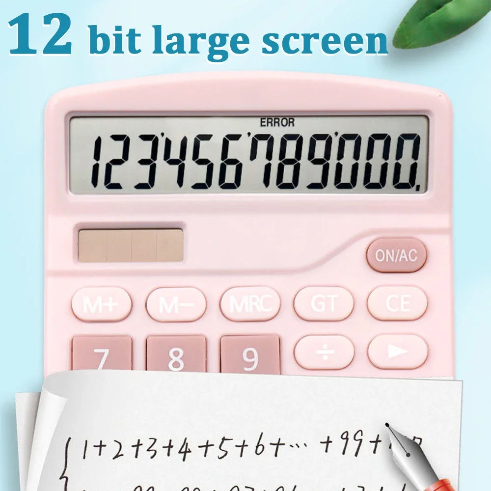 Energy Saving 12 Digit Scientific Calculator Home Office Financial Special Student Exam Solar Battery Dual Purpose Calculator