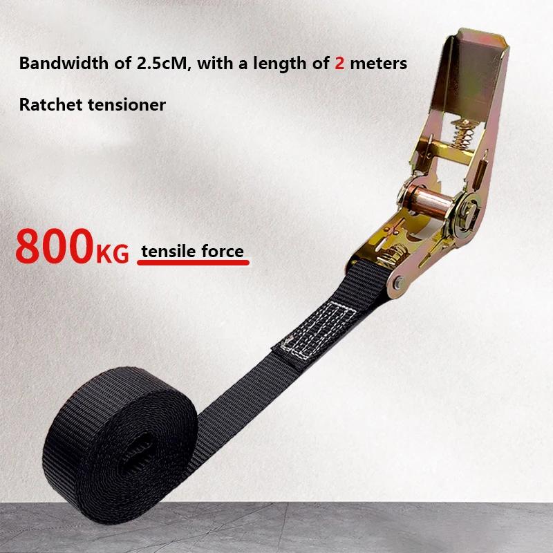 

Heavy-Duty Ratchet Tie-Down Straps - Adjustable Cargo Securement with Metal Hooks for Front Loads, Transport Safety