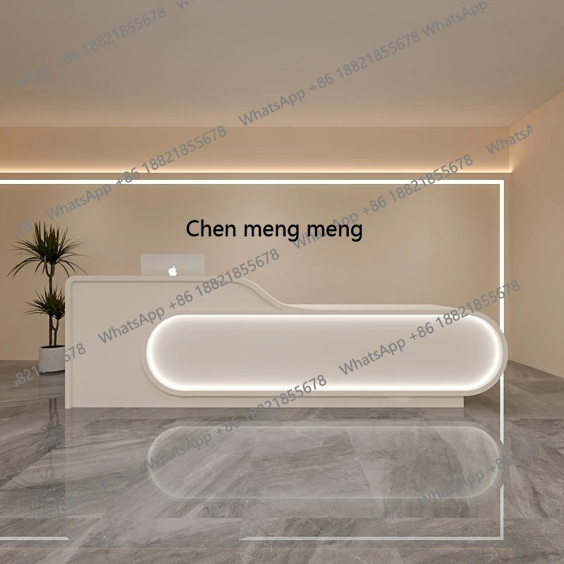 X Simple, curved, bar paint company reception, hotel office checkout page