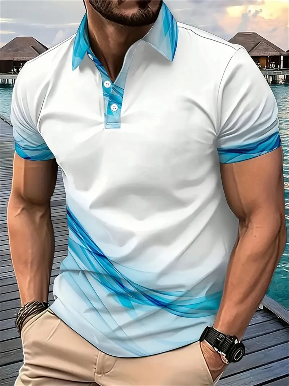 Breathable and Quick Drying Badminton Tennis Lapel Sports Short Sleeve Golf Jersey Summer Fashion Sports Casual Men\'s Polo Shirt