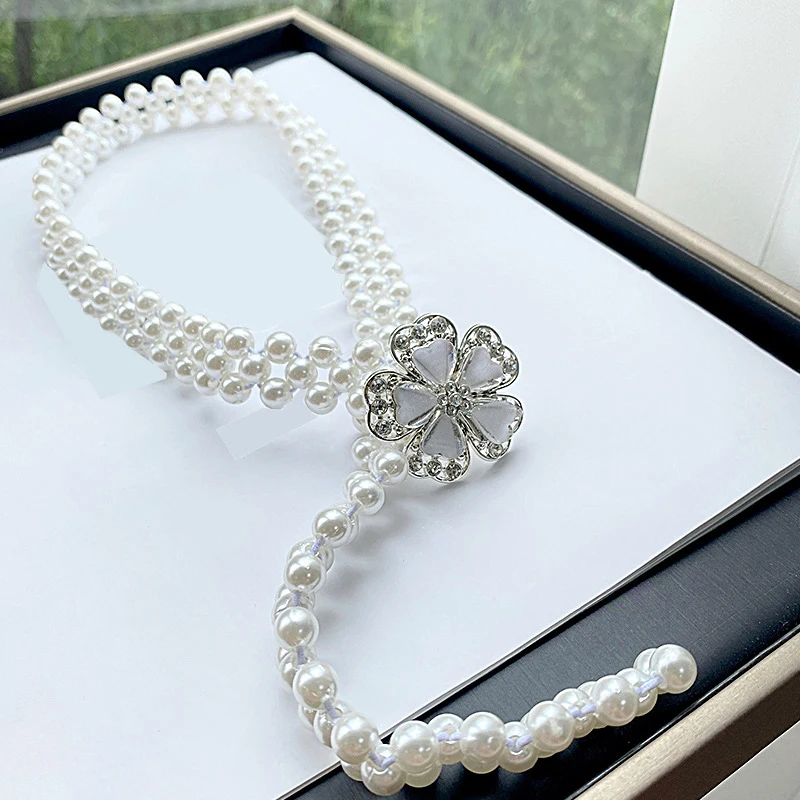 Elegant Simple Pearl Belt For Women Girls Fashion Temperament Body Jewelry Sweet Versatile Dress Decorative Waist Chain Gifts