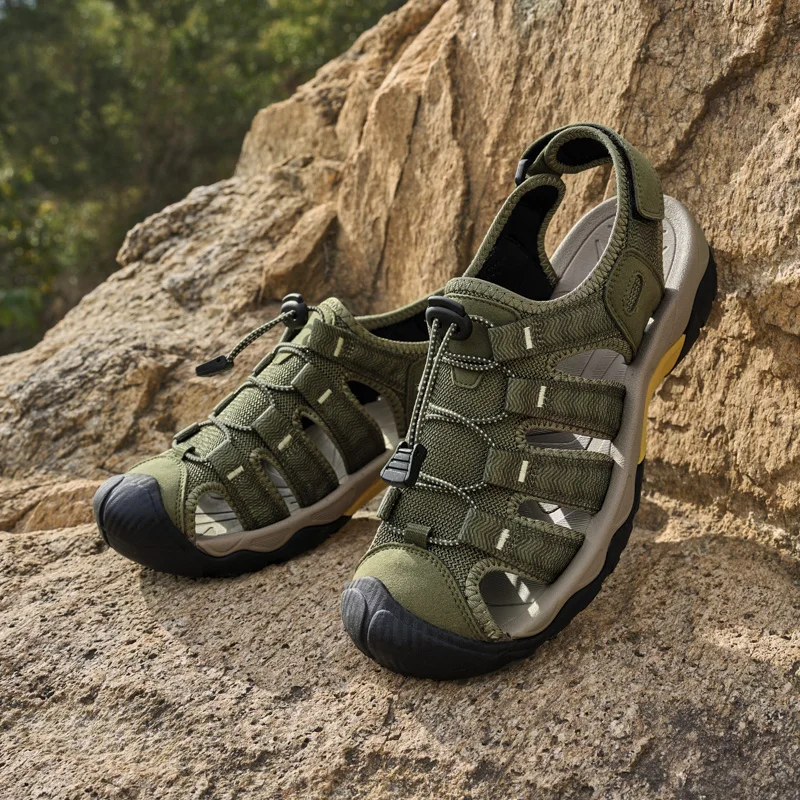 

Новые мужские сандалии из мягкой натуральной кожи, мужская обувь больших размеров, летняя обувь для улицы, удобные пляжные сандалии, мужская обувь в римском стиле