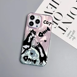 Gradient Bowknot Cow Cat Cartoon Case For OPPO Reno 10 12 FS 12F 11F Pro 7 4G 6 5 Lite Find X3 Lite Polka Dot Phone Cover Cases